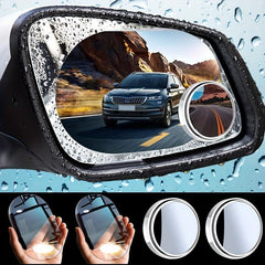 Car Rearview Mirror Waterproof Film Circular Angle Rearview Mirror