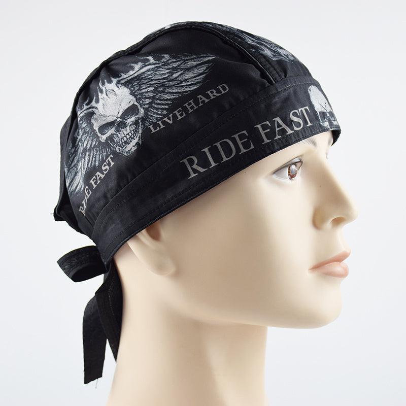 Retro Motorcycle Helmet Balaclava Men Skull Caps Sports Head Wrap Bandana