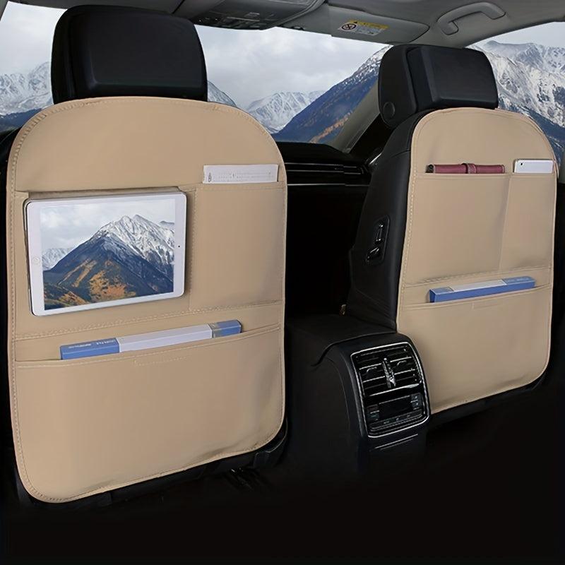 Universal Car Seat Back Storage Bag Anti Kick Pad
