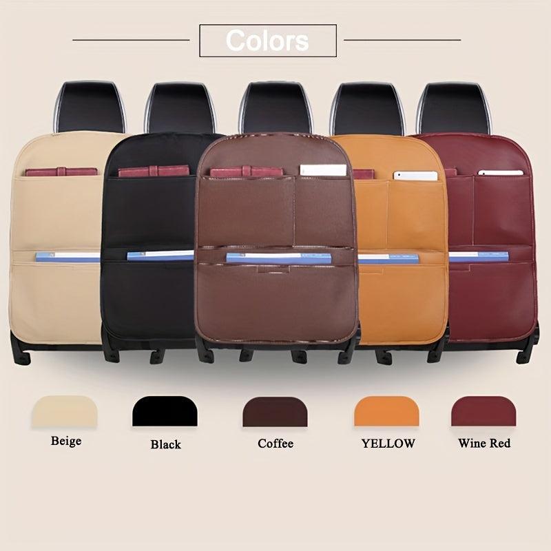 Universal Car Seat Back Storage Bag Anti Kick Pad