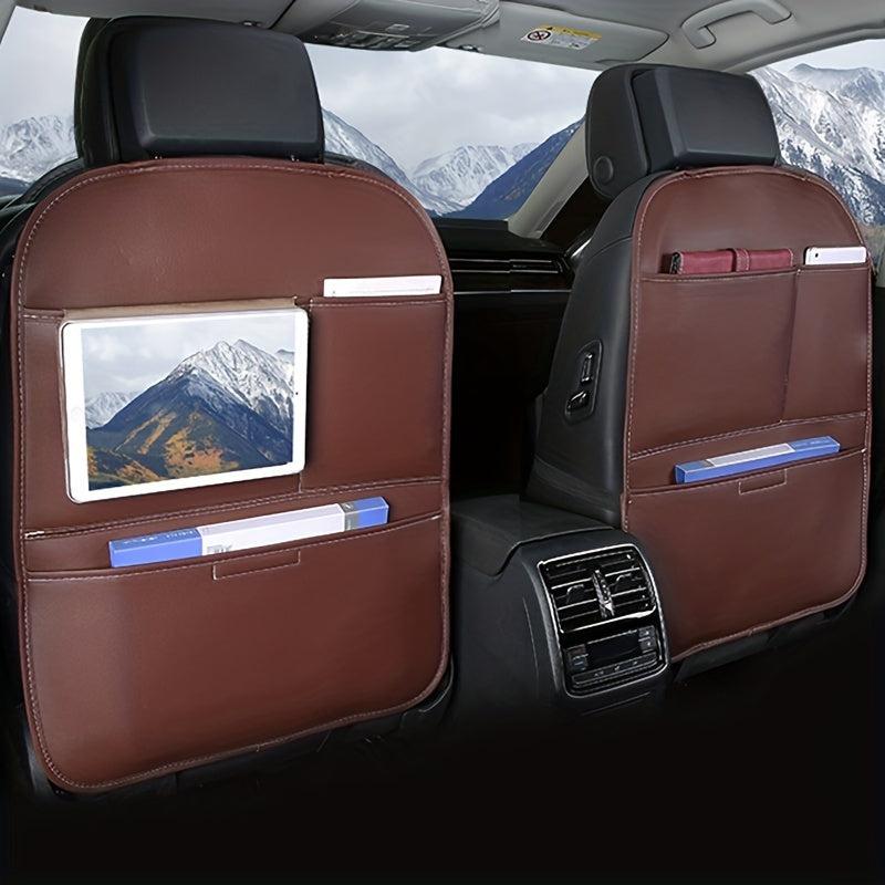 Universal Car Seat Back Storage Bag Anti Kick Pad