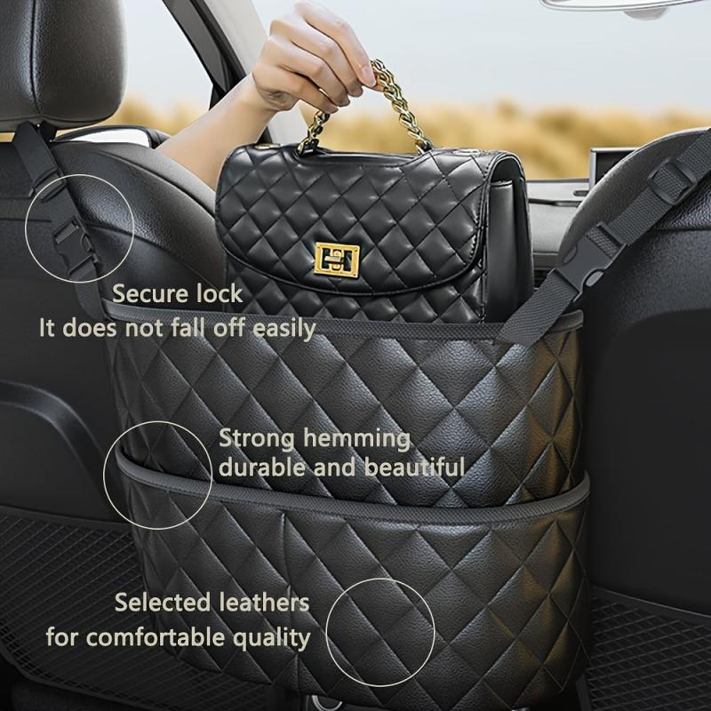 Stylish PU Leather Handbag Holder for Car Organization