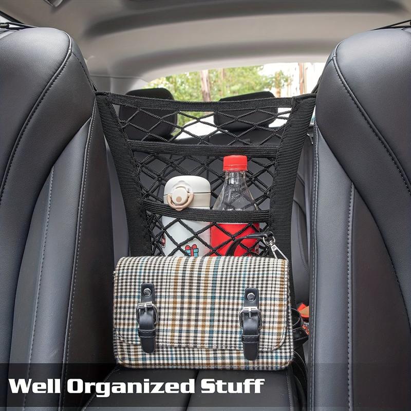 Car Mesh Organizer Seat Back Net Bag Barrier - Upgrade Stretch Length