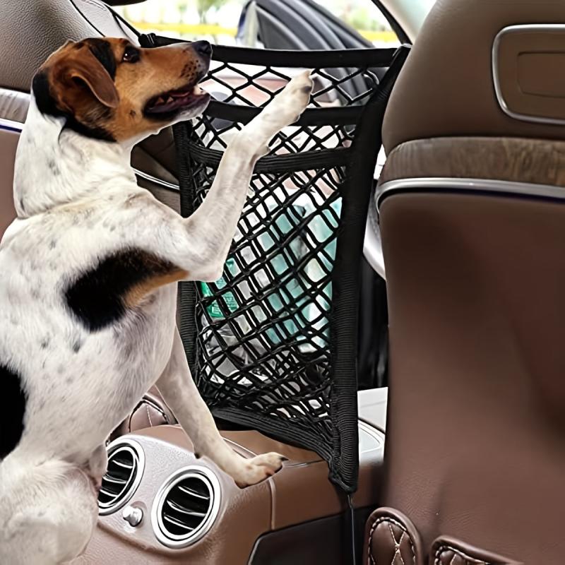 Car Mesh Organizer Seat Back Net Bag Barrier - Upgrade Stretch Length