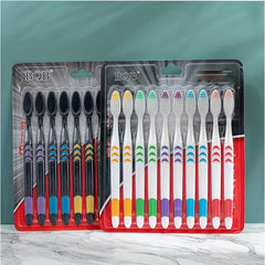 10pcs Charcoal Nano Toothbrushes Ultra Soft Dental Personal Teeth Brush