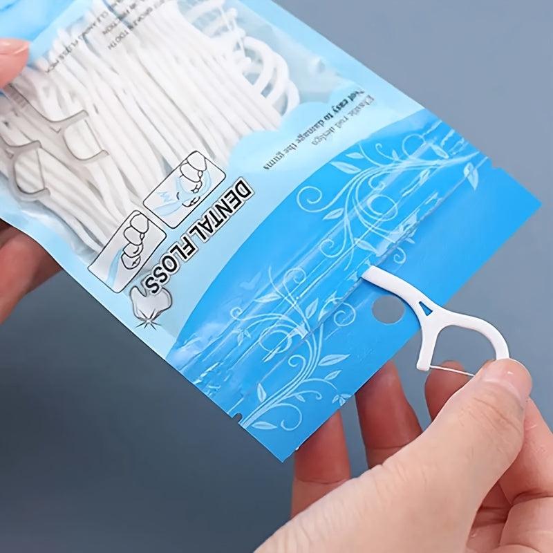 100pcs Dental Floss Stick High Pressure Bag Picking Floss Dental Seam Cleaner