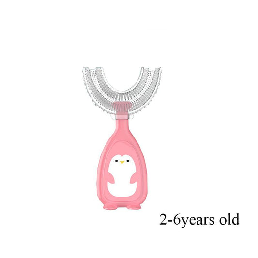 Kids U-Shaped Silicone Toothbrush - Oral Cleaning Care