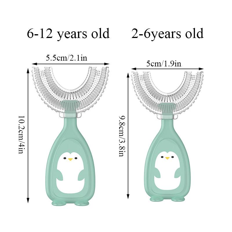 Kids U-Shaped Silicone Toothbrush - Oral Cleaning Care