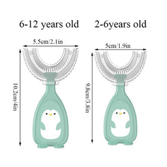 Kids U-Shaped Silicone Toothbrush - Oral Cleaning Care