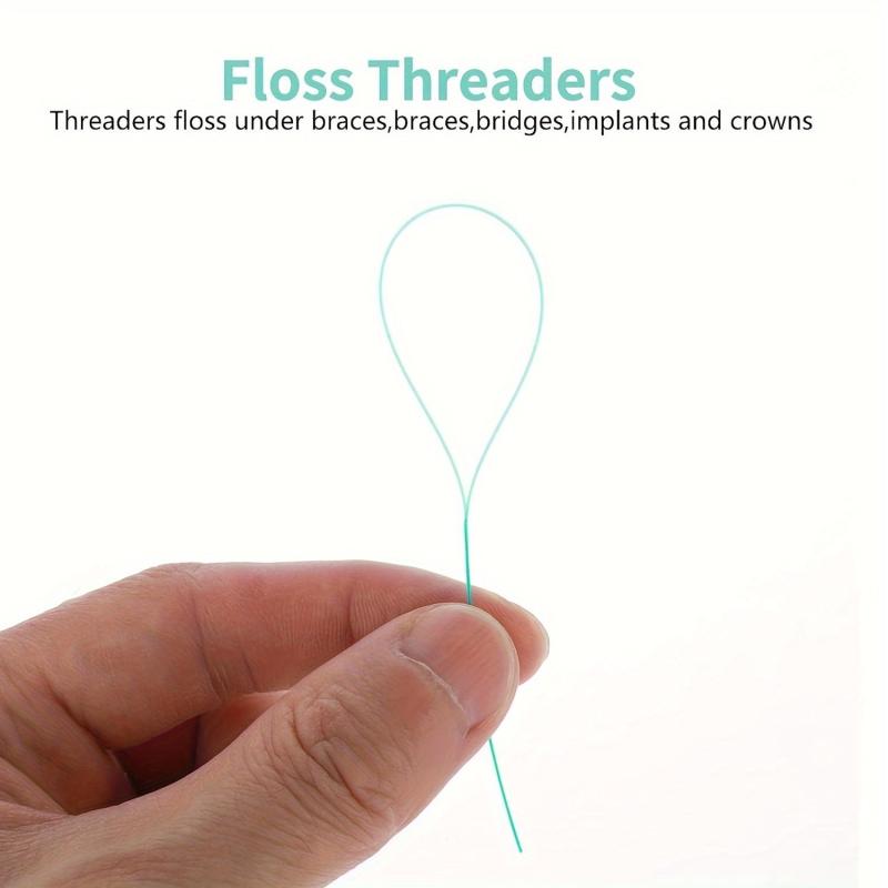 50pcs Dental Floss Threaders for Braces Bridges Implants