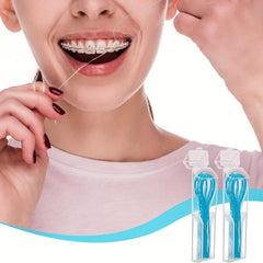 50pcs Dental Floss Threaders for Braces Bridges Implants