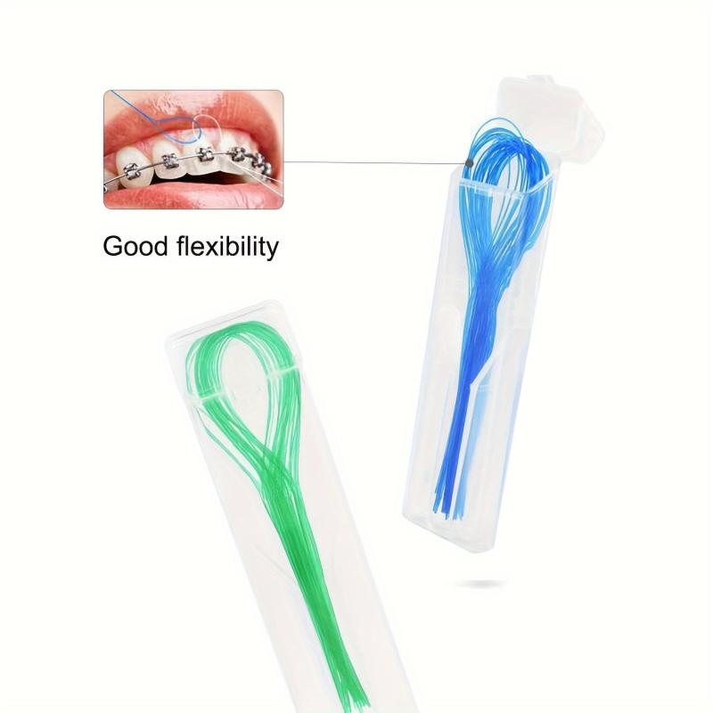 50pcs Dental Floss Threaders for Braces Bridges Implants