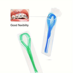 50pcs Dental Floss Threaders for Braces Bridges Implants