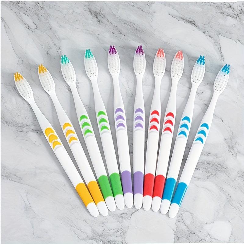 10pcs Double Ultra Soft Charcoal Toothbrushes Adult Teeth Brush