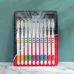 10pcs Double Ultra Soft Charcoal Toothbrushes Adult Teeth Brush