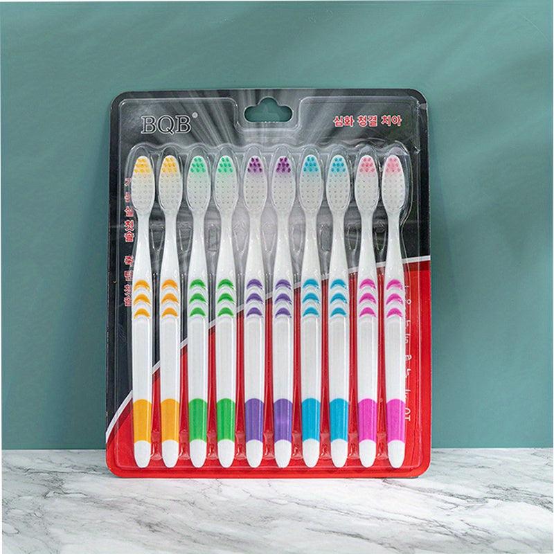 10pcs Double Ultra Soft Charcoal Toothbrushes Adult Teeth Brush