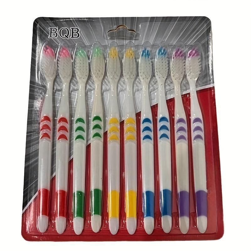 10pcs Double Ultra Soft Charcoal Toothbrushes Adult Teeth Brush