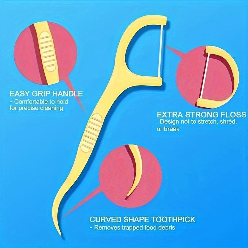 50pcs Fruit Flavored Dental Floss + Toothpicks