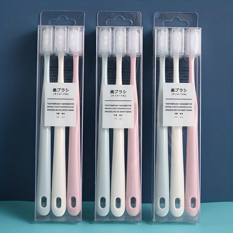 3pcs Extra Soft Japanese Manual Toothbrush For Sensitive Teeth And Gums