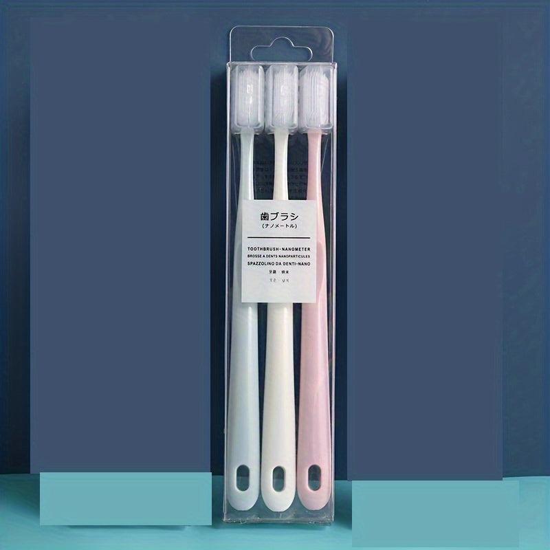 3pcs Extra Soft Japanese Manual Toothbrush For Sensitive Teeth And Gums
