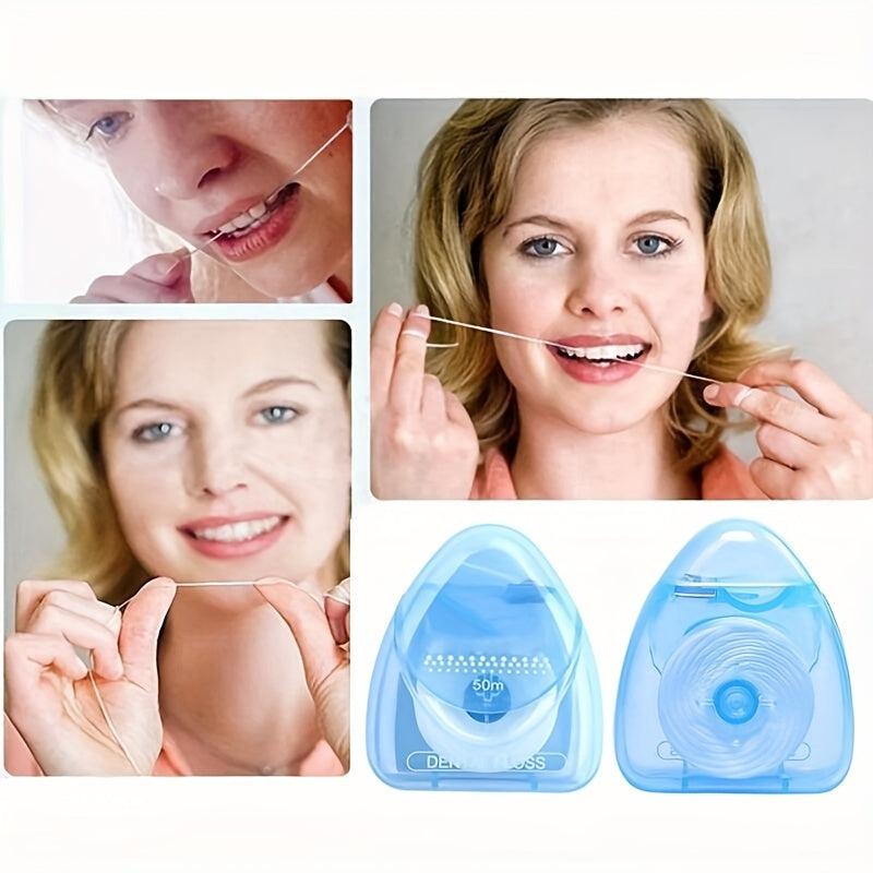 Portable Dental Floss With Triangular Case