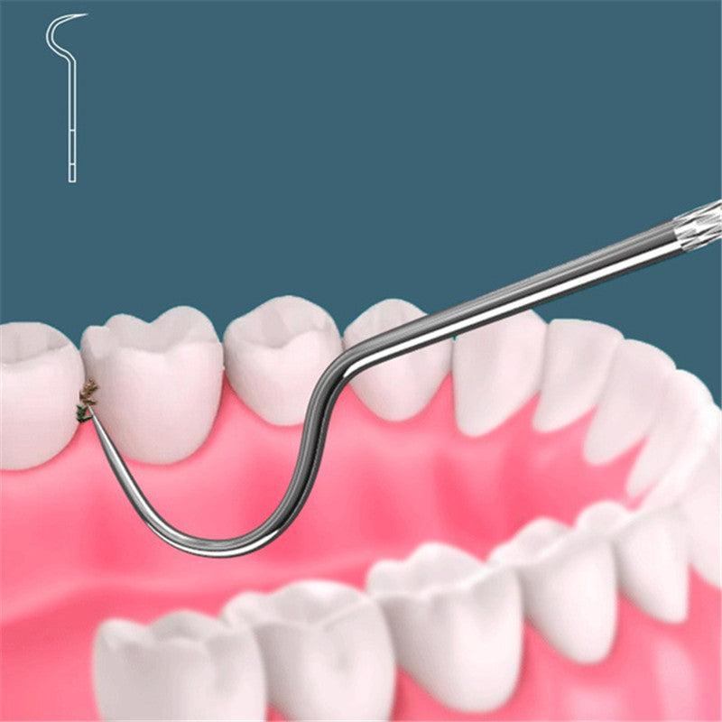 Titanium Steel Toothpicks Dental Floss Outdoor Camping