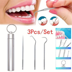Titanium Steel Toothpicks Dental Floss Outdoor Camping