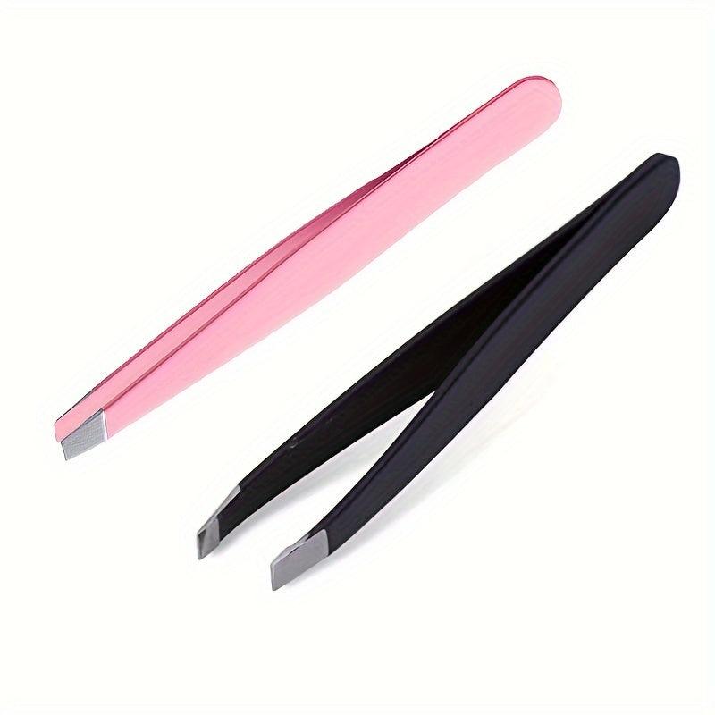 Stainless Steel Eyebrow Tweezers for Hair Removal and Shaping