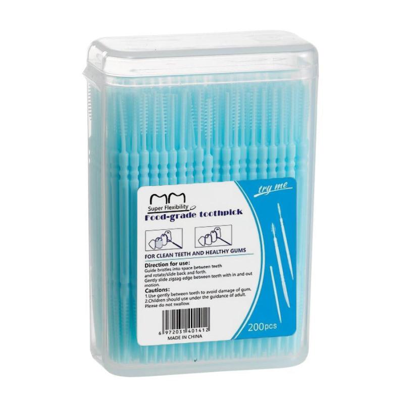 200pcs Double-Headed Dental Care Toothpick Floss