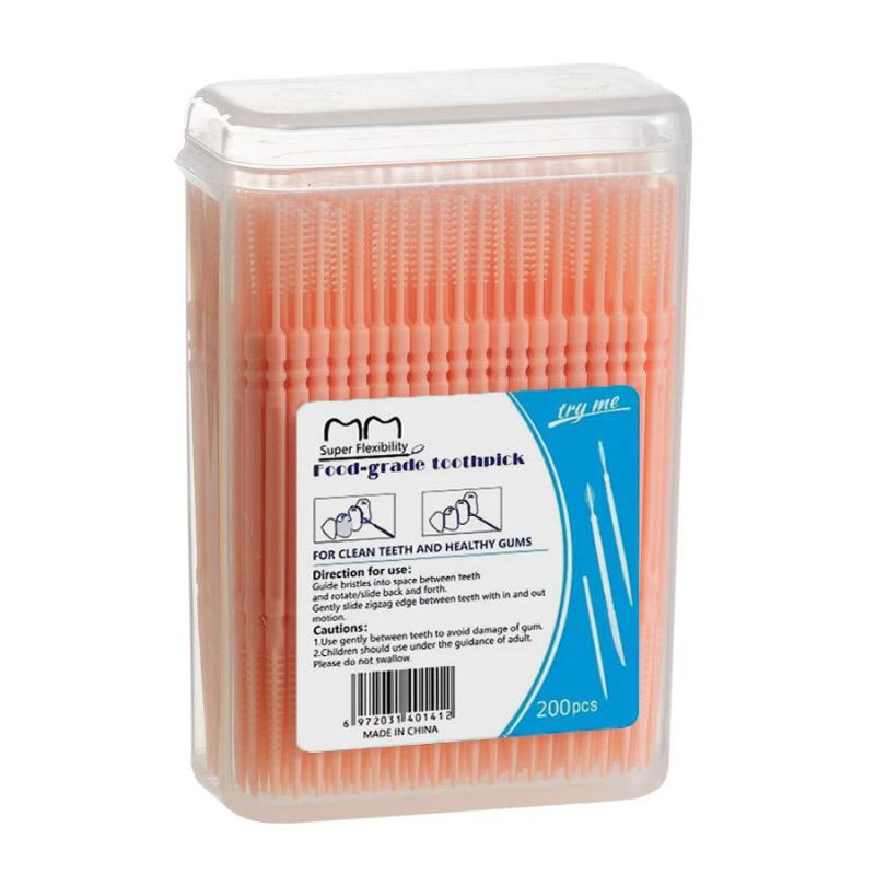 200pcs Double-Headed Dental Care Toothpick Floss
