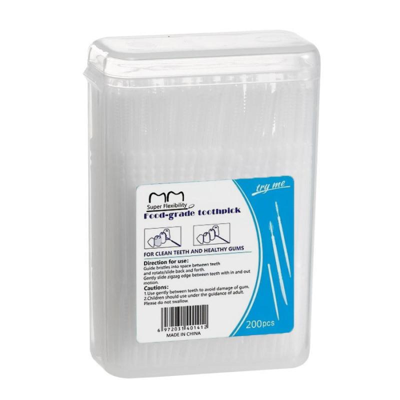 200pcs Double-Headed Dental Care Toothpick Floss