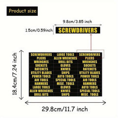 Waterproof PVC Tool Box Label Sticker