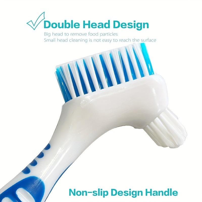 Denture Cleaning Brush Double Sided Toothbrush
