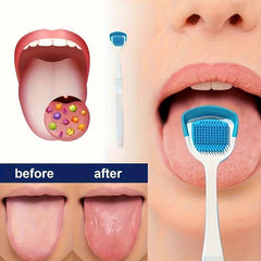 Silicone Tongue Scraper Teeth Cleaning Brush