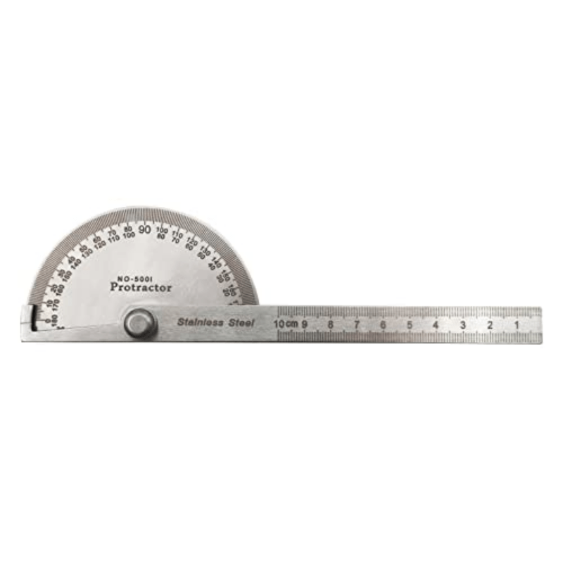 Stainless Steel Angle Ruler 0-180 Degrees Woodworking Tool