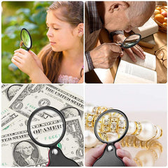 High Leather Magnifying Glass 60mm For Camping