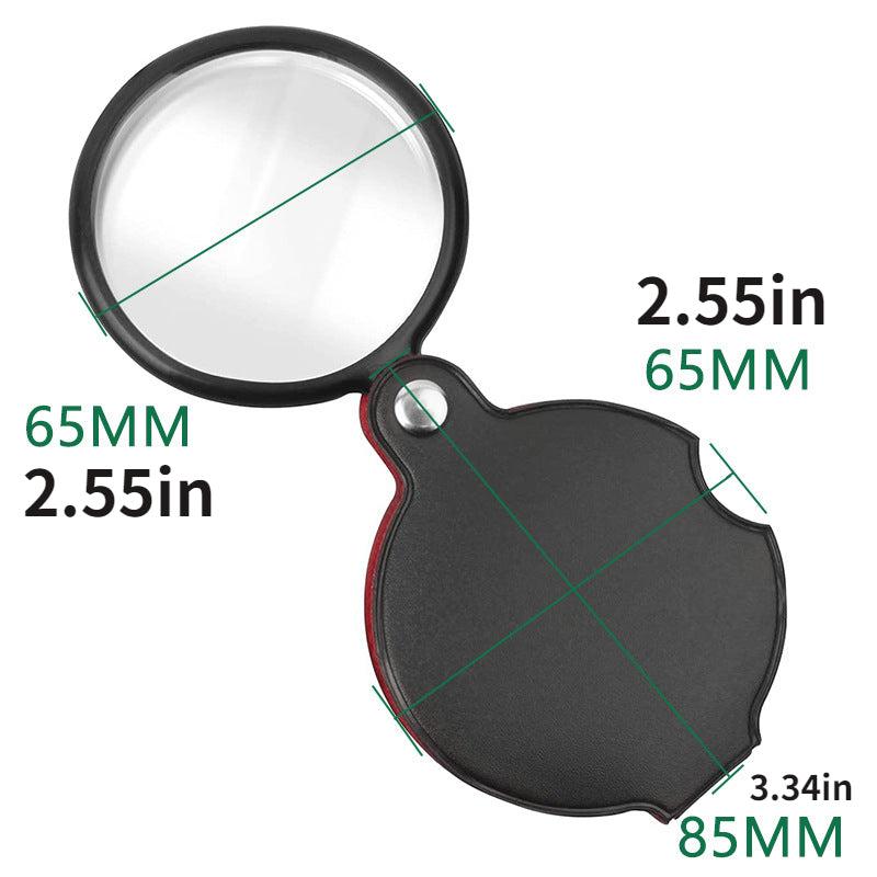 High Leather Magnifying Glass 60mm For Camping
