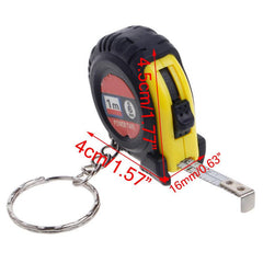 Retractable Measure Tape Keychain Construction Tool Pocket Centimeter Ruler