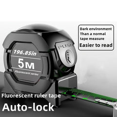 Fluorescent Self-locking Tape Measure 5m High Precision Wear-resistant Steel