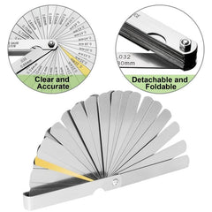 Metric Stainless Steel 32 Blades Feeler Gauge 0.04-0.88MM Thickness