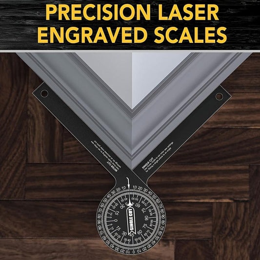 Aluminum Miter Saw Protractor 7 Inch Rust Proof Angle Finder