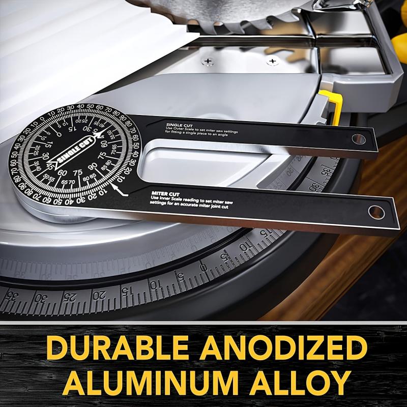 Aluminum Miter Saw Protractor 7 Inch Rust Proof Angle Finder