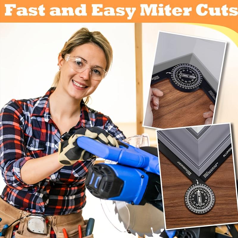 Aluminum Miter Saw Protractor 7 Inch Rust Proof Angle Finder