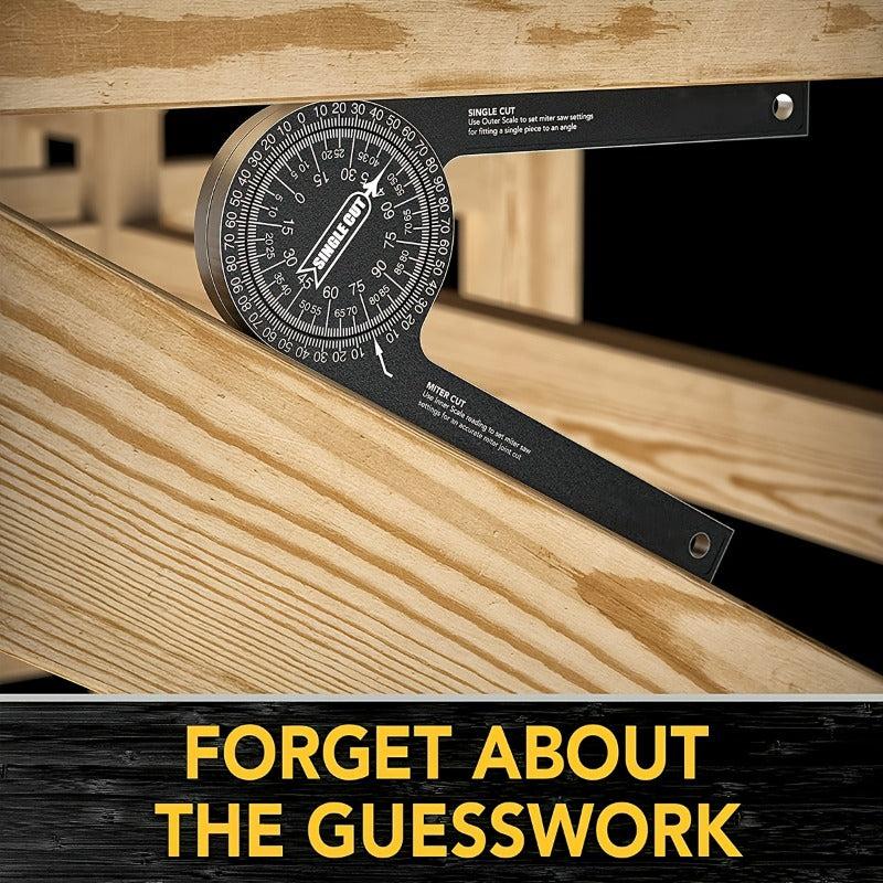 Aluminum Miter Saw Protractor Angle Finder with Laser Engraved Scales