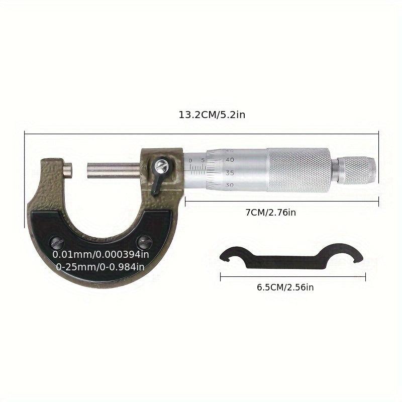 0-25MM Spiral Micrometer High Hardness Alloy Head Micrometer