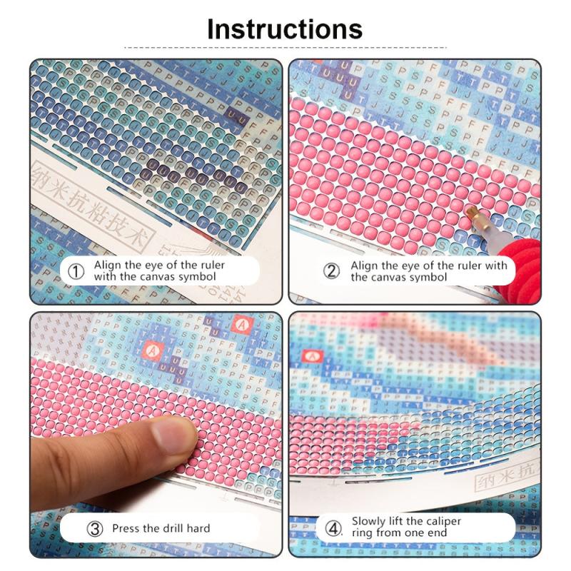 Diamond Painting Cross Stitch Tools Ruler 520 Holes - DIY Drawing Scale