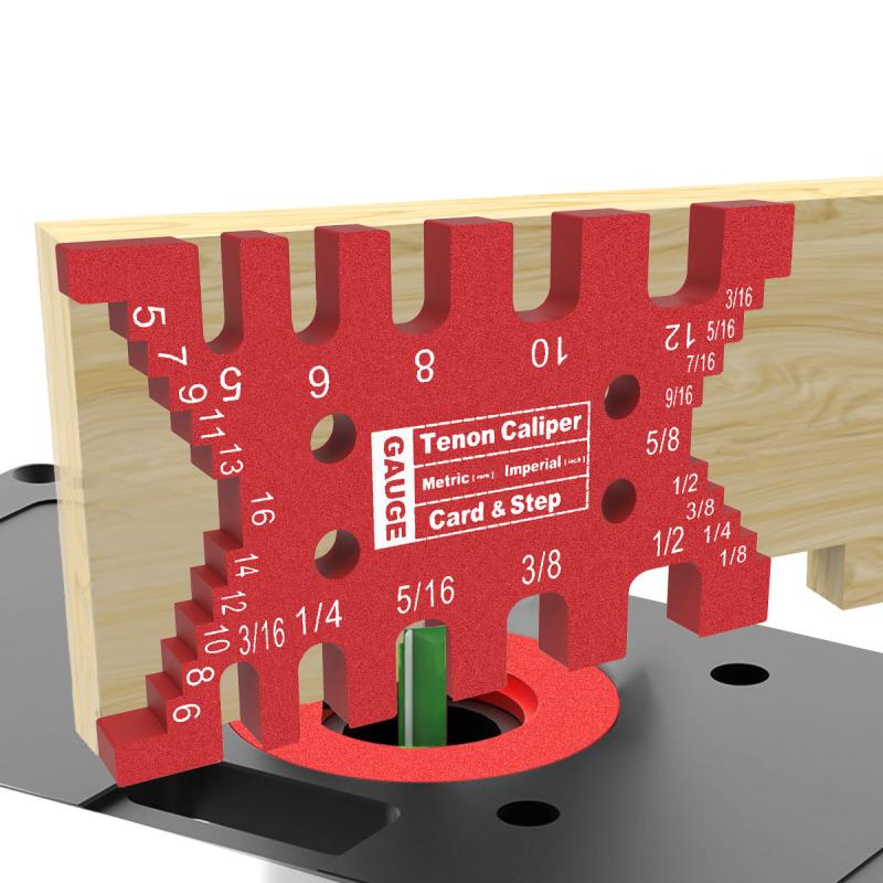 Dovetail Jig Tenon Caliper Metric Imperial Scale Gauge High Precision Ruler