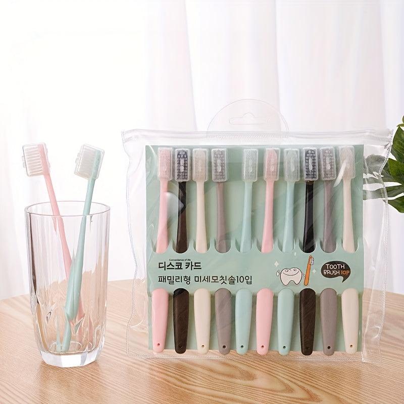 10pcs Japanese Ultra Soft Bristle Toothbrush Set
