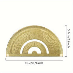 Metal Brass Protractor 0-180 Degree for School & Office Use