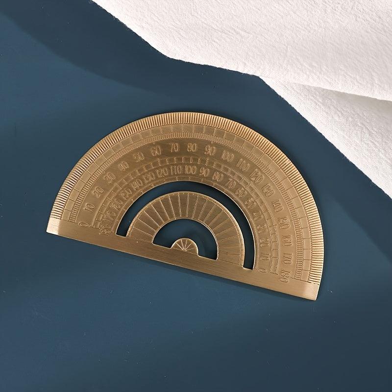 Metal Brass Protractor 0-180 Degree for School & Office Use